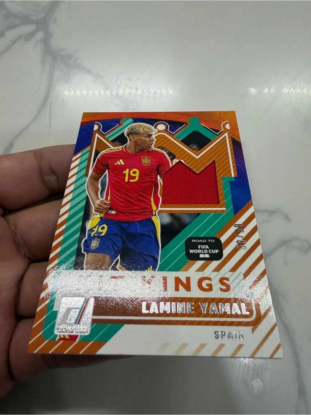 Lamine Yamal 2025-26 Panini Donruss FIFA World Cup 9/99 Kit Kings Silver Spain